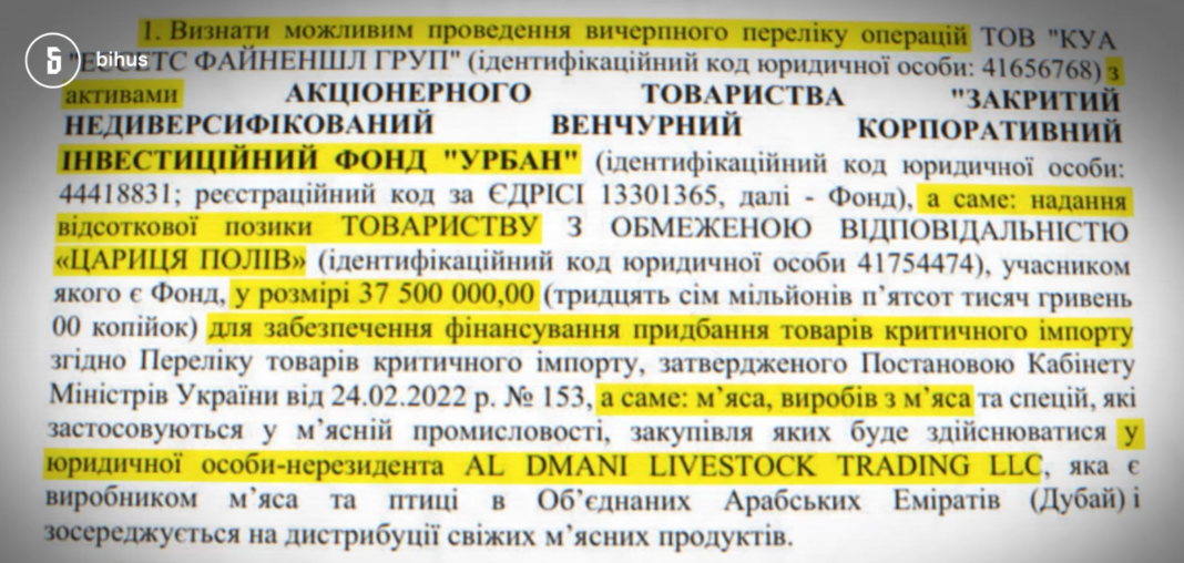 Компанії з орбіти кіносоратника Єрмака дозволили відправити за кордон 37,5 млн грн для закупівлі м’яса з ОАЕ в розпал повномасштабної війни