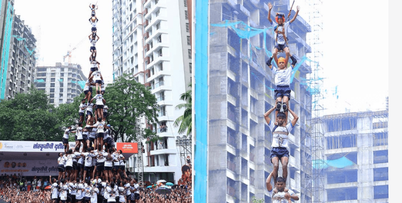 В Індії встановили світовий рекорд, найвища «жива піраміда» з людей